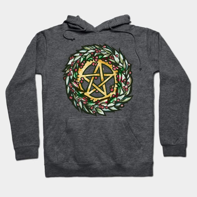 Yuletide Pentacle Hoodie by bubbsnugg